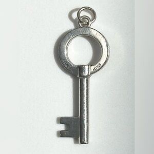 Tiffany & Co. Sterling Silver Modern Keys Open Round Key Pendant